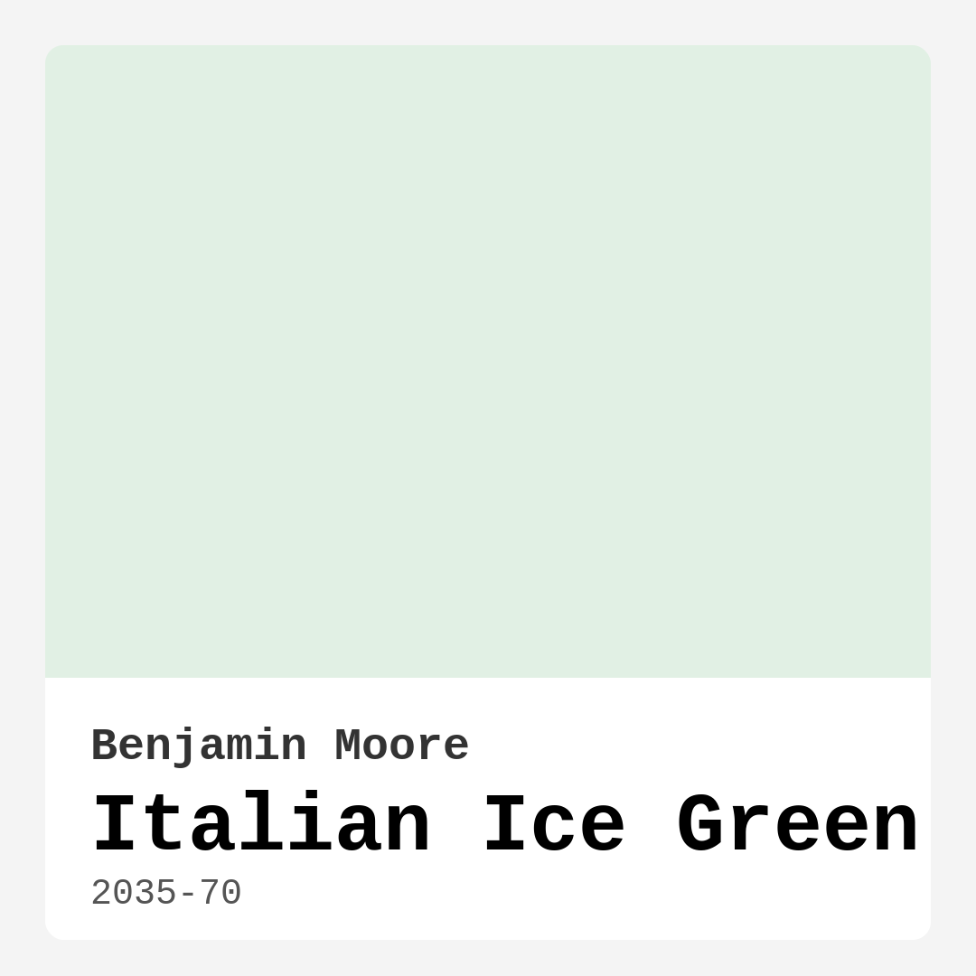 Italian Ice Green 2035-70 by Benjamin Moore