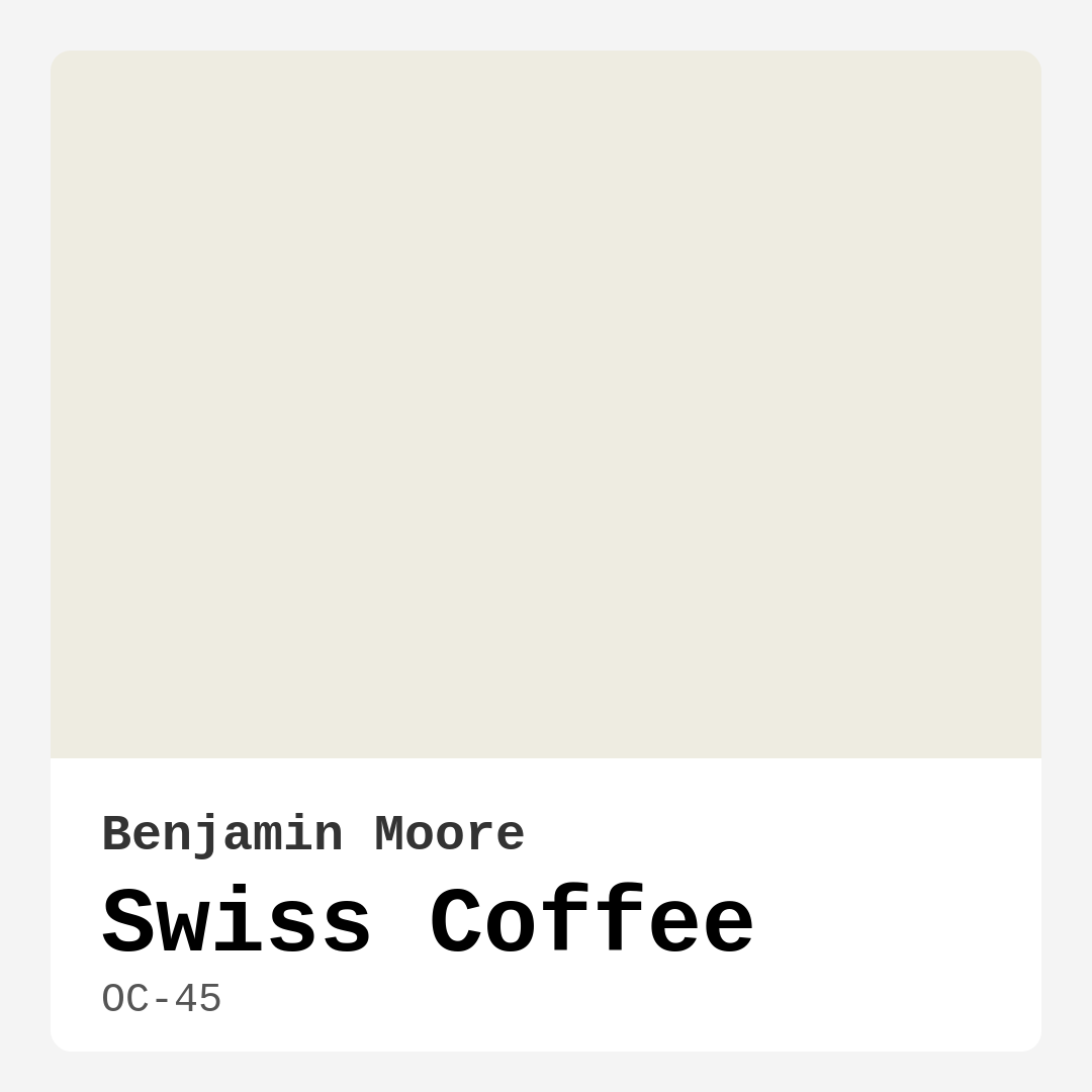 Swiss Coffee OC-45 by Benjamin Moore
