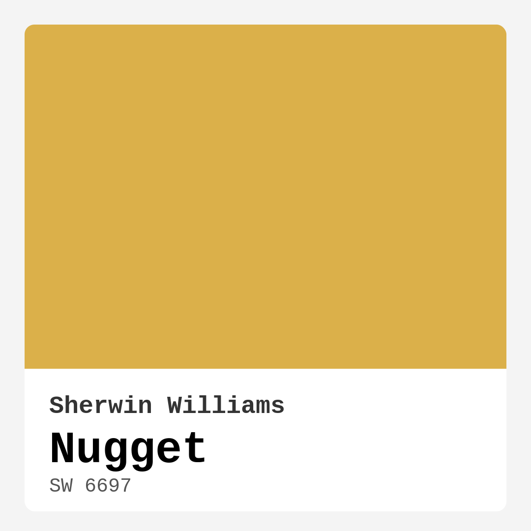 Nugget SW 6697 by Sherwin Williams