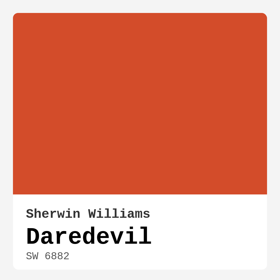 Daredevil SW 6882 by Sherwin Williams