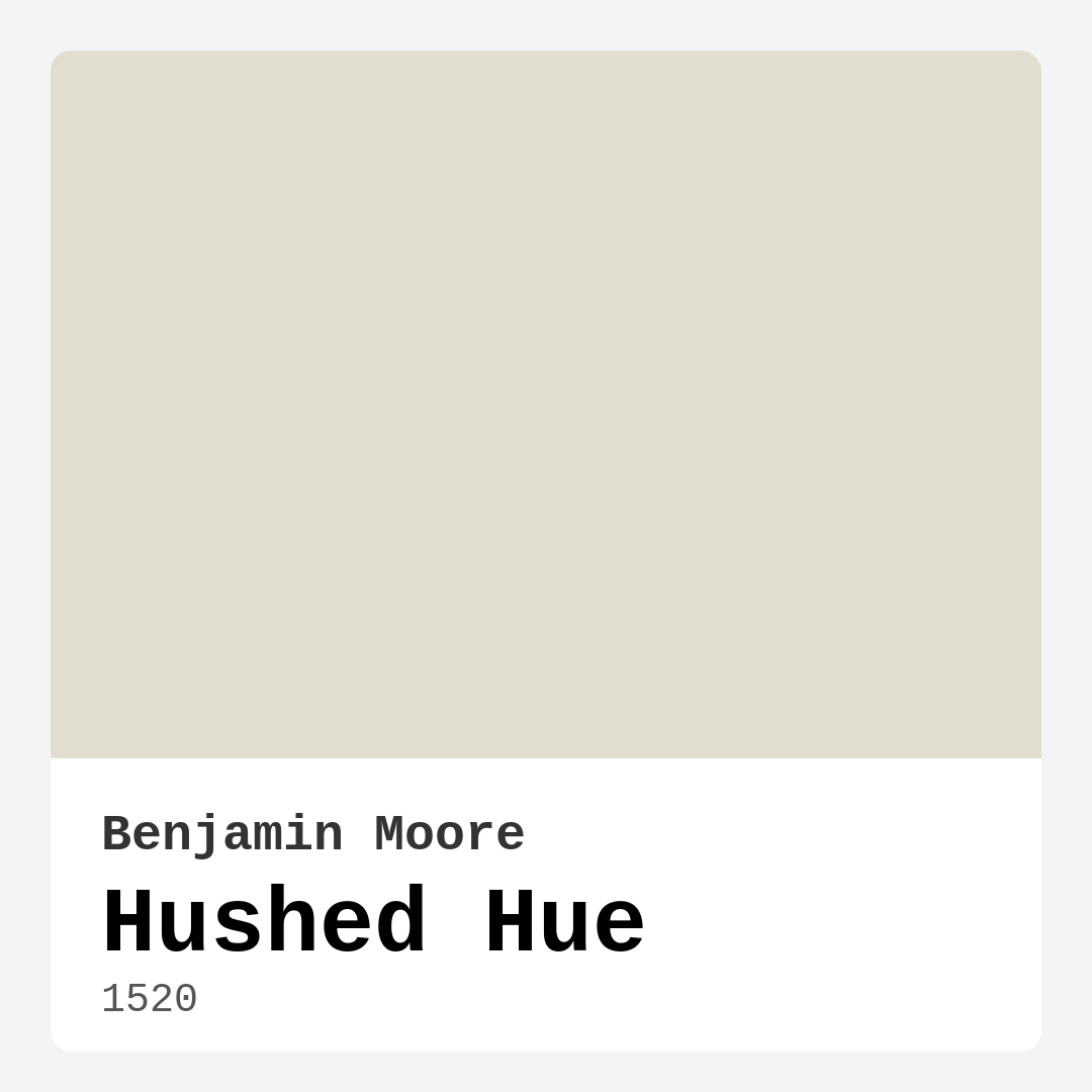 Hushed Hue 1520 by Benjamin Moore