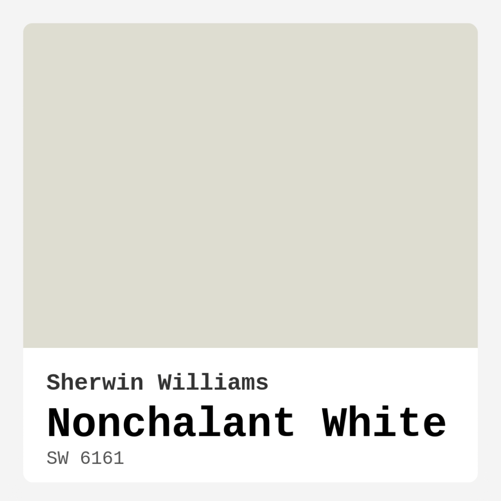 Nonchalant White SW 6161 by Sherwin Williams