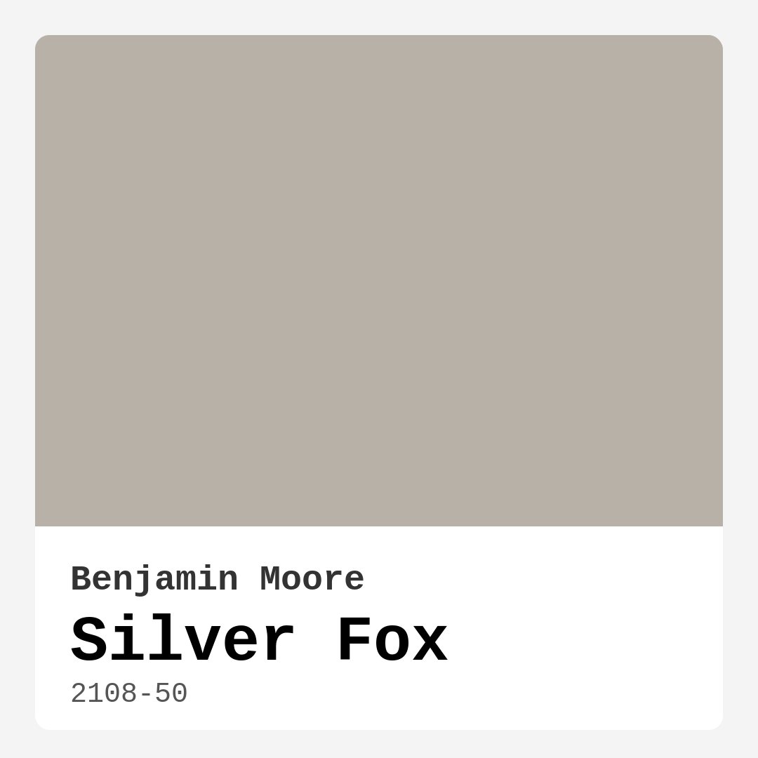 Silver Fox 2108-50 by Benjamin Moore