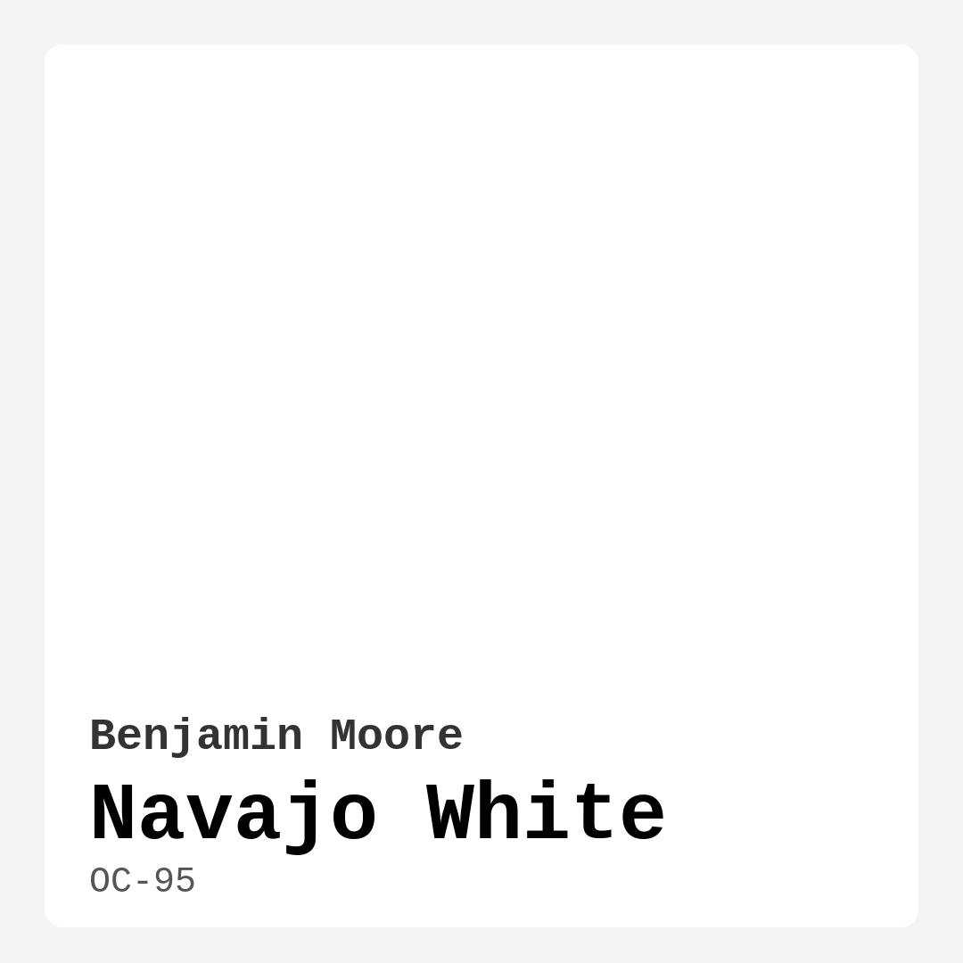 Benjamin Moore Navajo White OC-95 Real Images