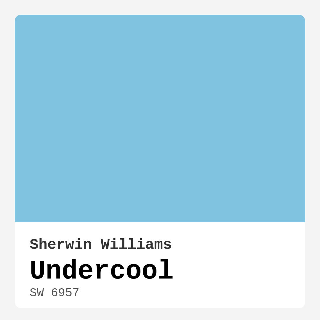 Undercool SW 6957 by Sherwin Williams