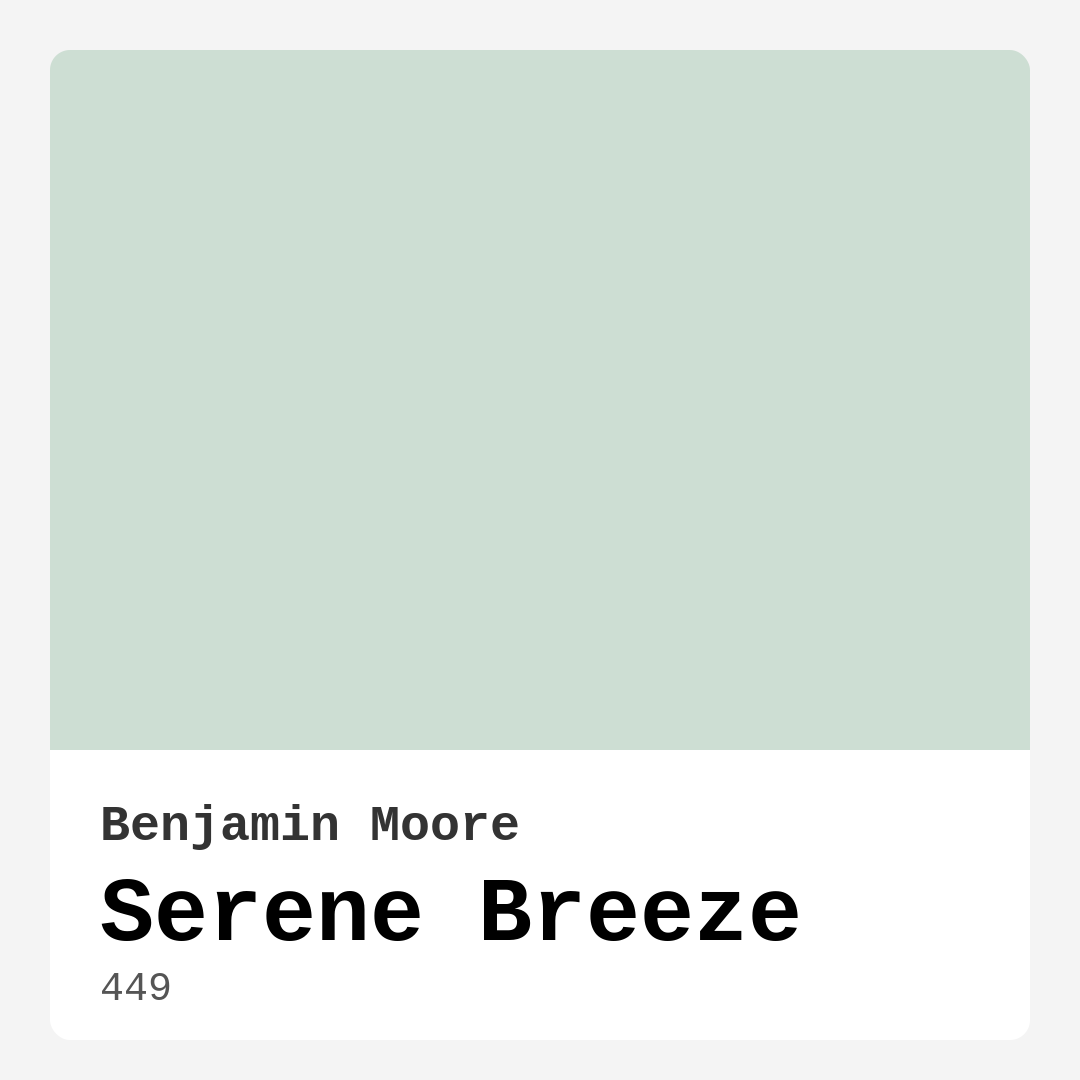 Serene Breeze 449 by Benjamin Moore