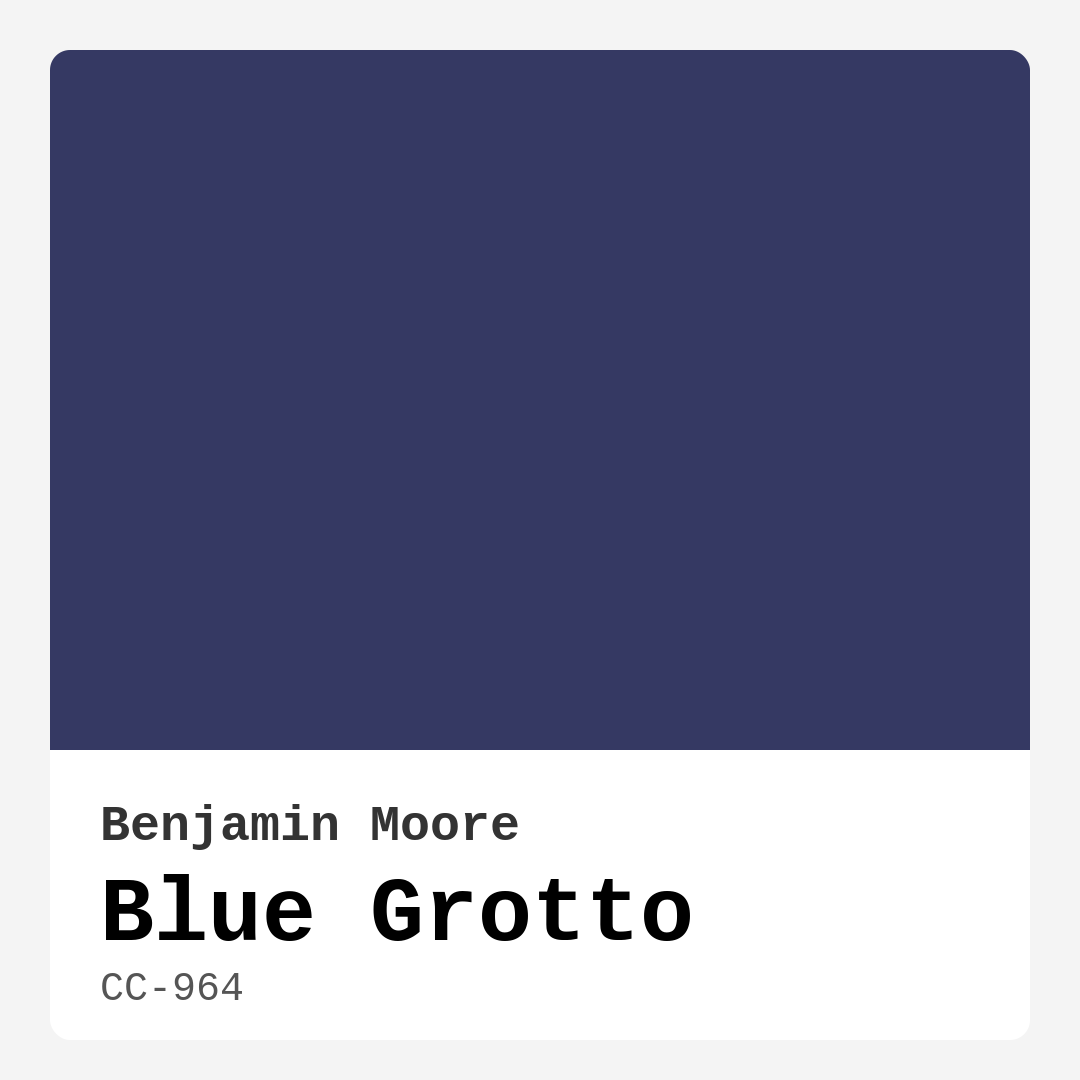 Benjamin Moore Blue Grotto CC-964 Real Images