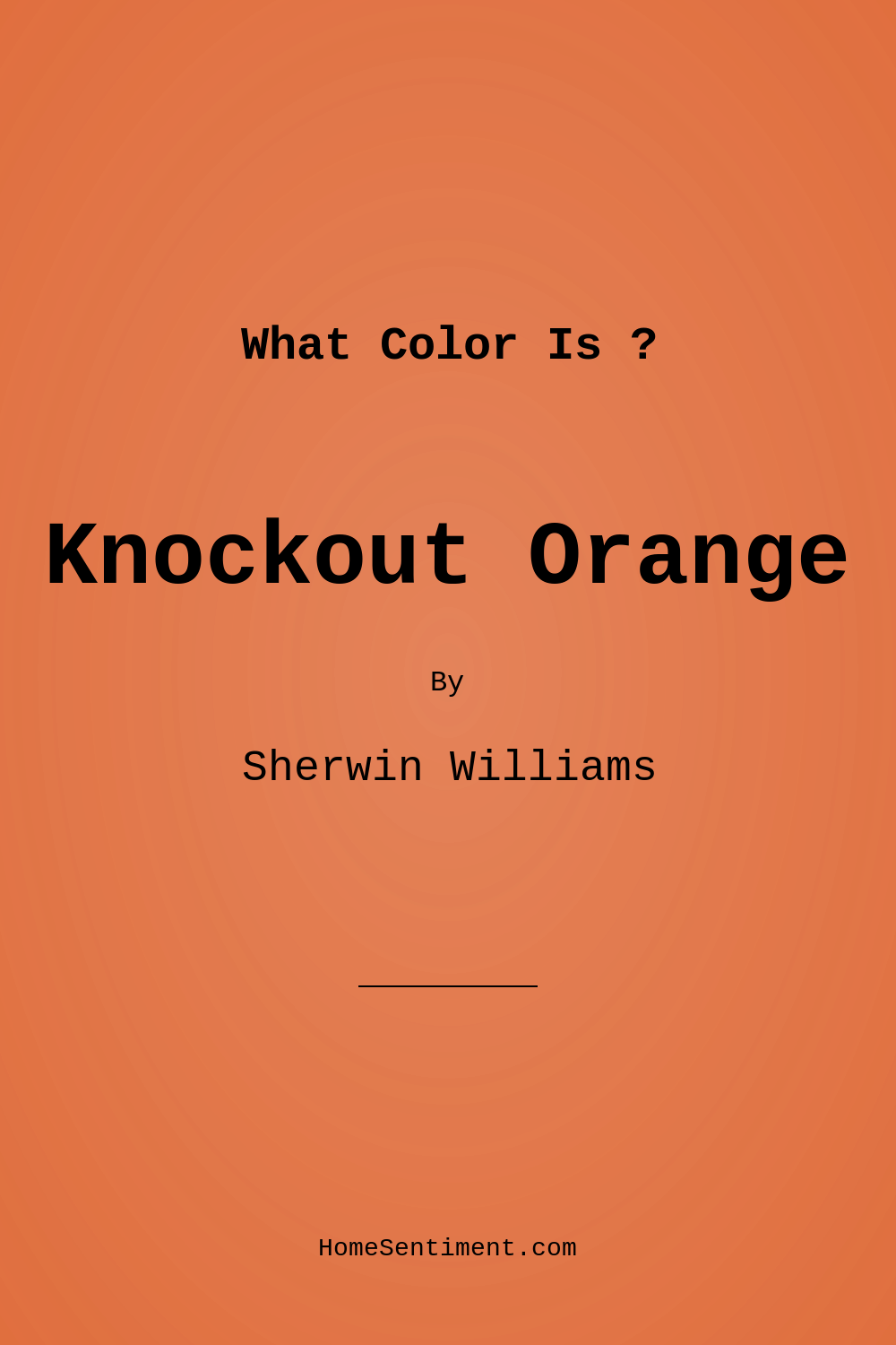 Knockout Orange SW 6885 by Sherwin Williams