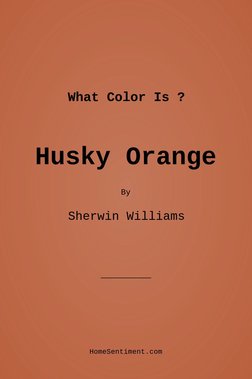 Husky Orange SW 6636 by Sherwin Williams