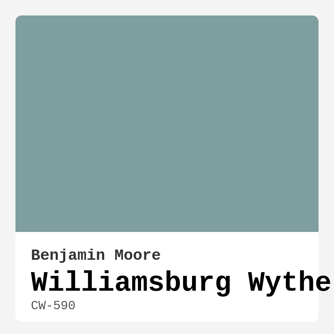 Williamsburg Wythe Blue CW-590 by Benjamin Moore