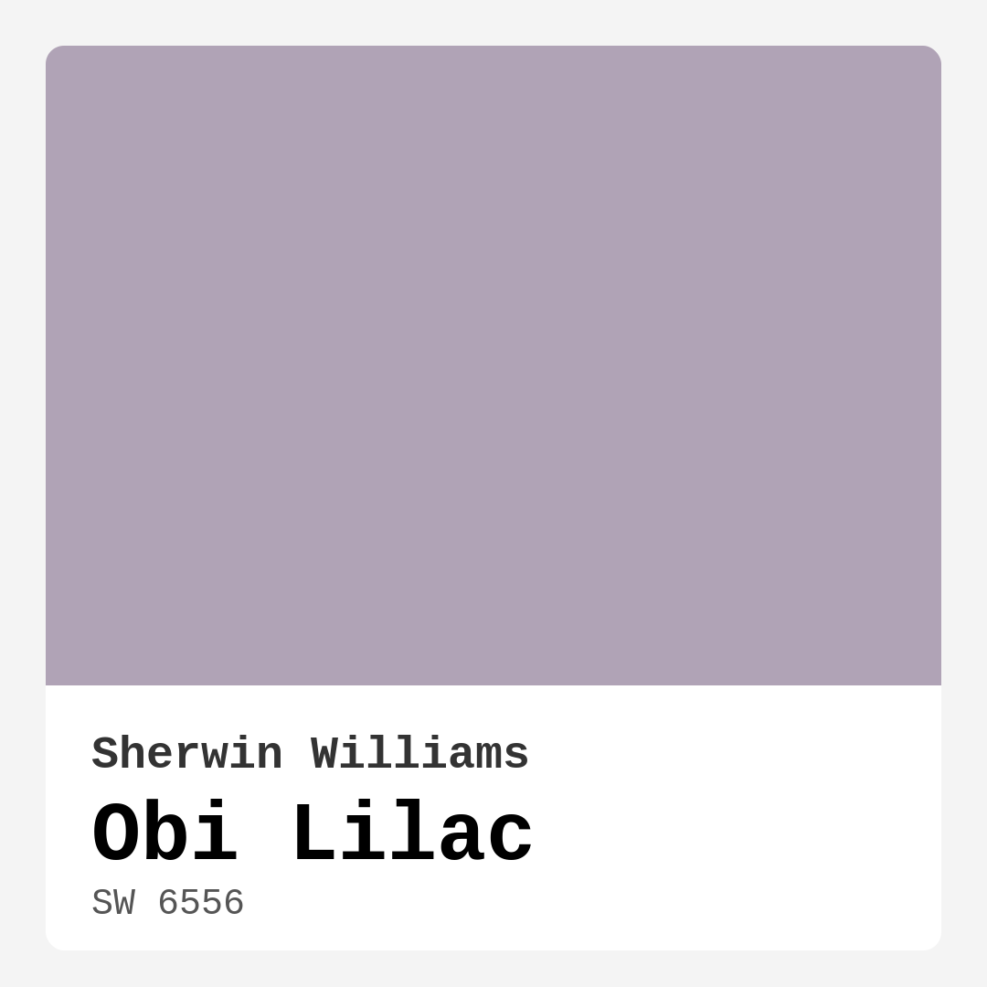 Obi Lilac SW 6556 by Sherwin Williams