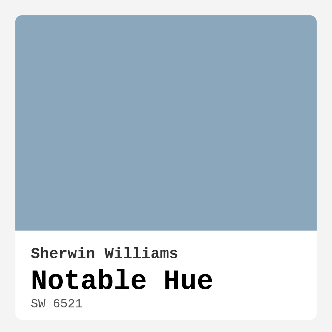 Notable Hue SW 6521 by Sherwin Williams