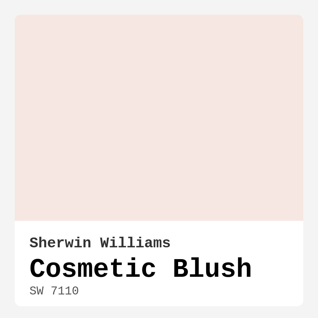Cosmetic Blush SW 7110 by Sherwin Williams