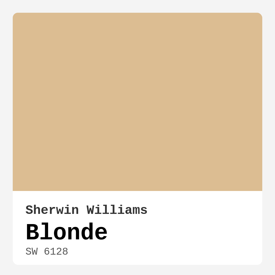 Sherwin Williams Blonde SW 6128 Real Images