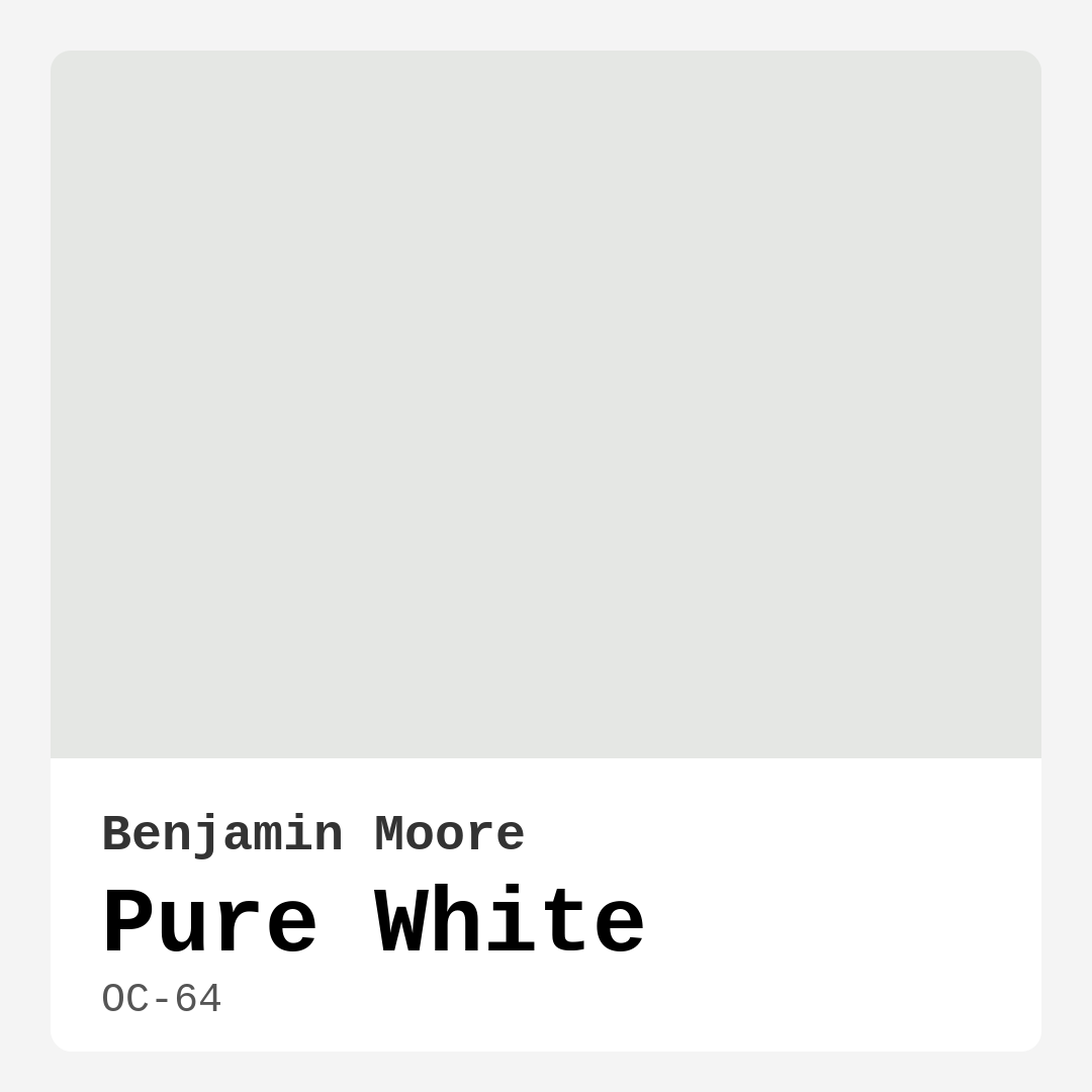Pure White OC-64 by Benjamin Moore