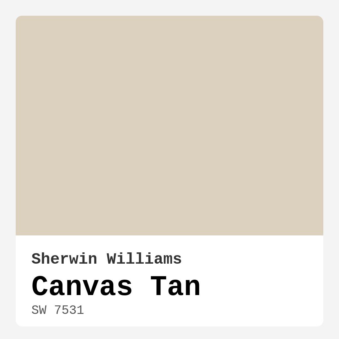 Canvas Tan SW 7531 by Sherwin Williams