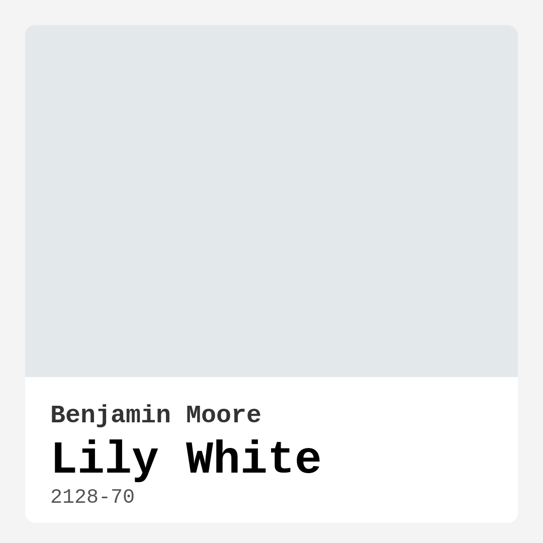 Lily White 2128-70 by Benjamin Moore