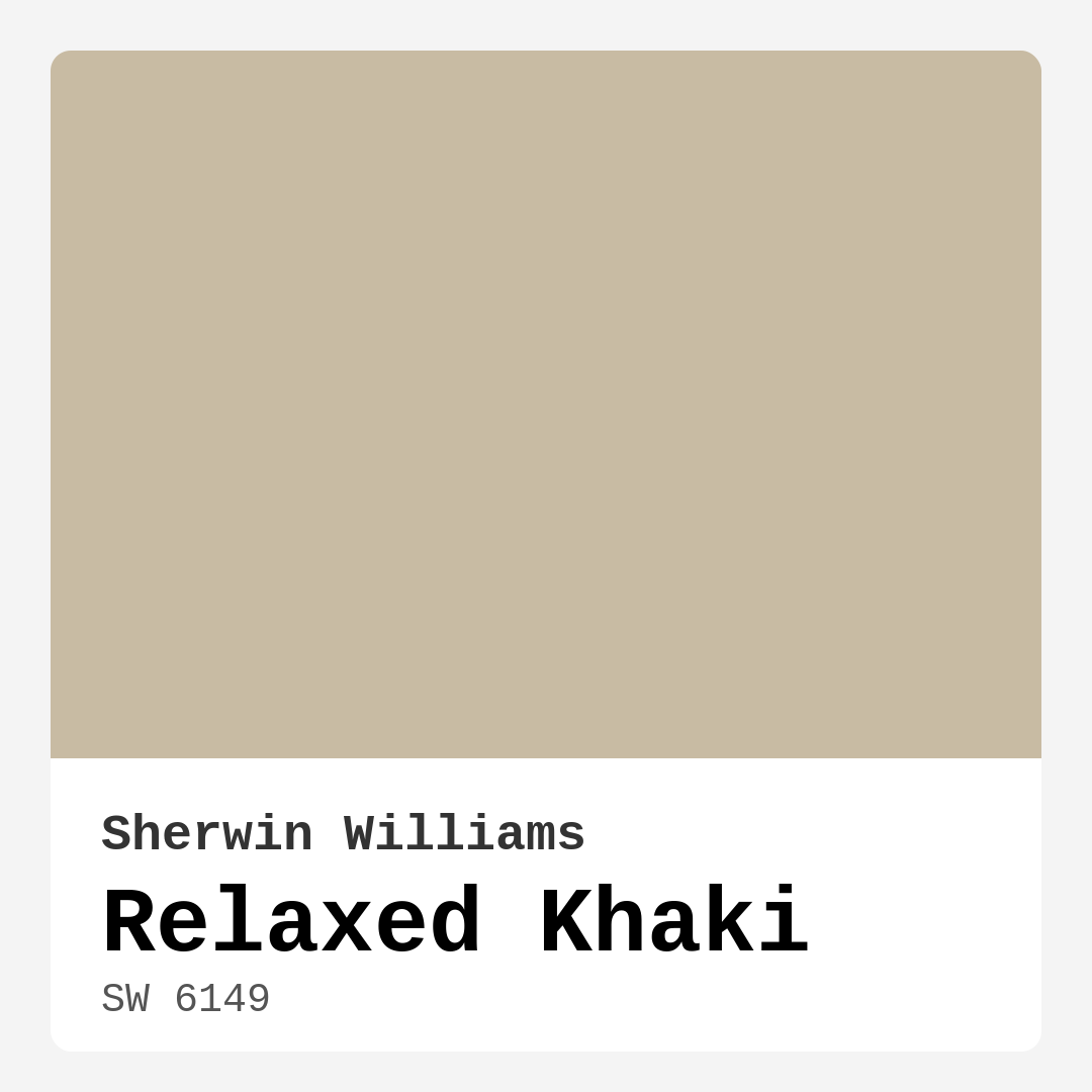 Relaxed Khaki SW 6149 by Sherwin Williams