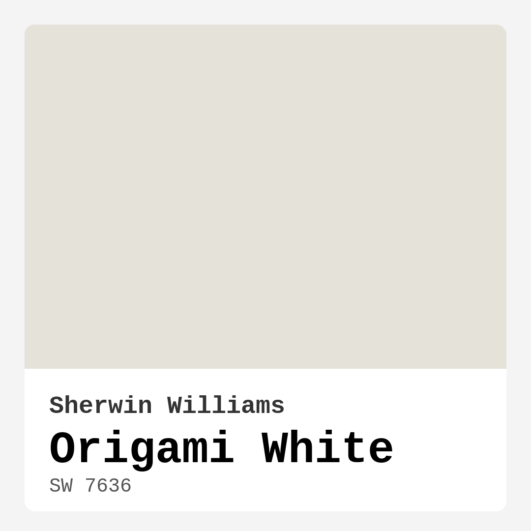 Origami White SW 7636 by Sherwin Williams