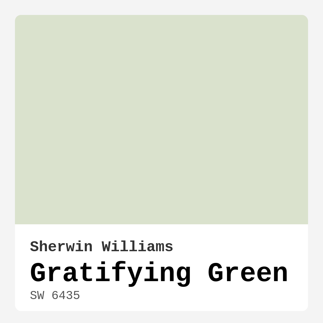 Gratifying Green SW 6435 by Sherwin Williams