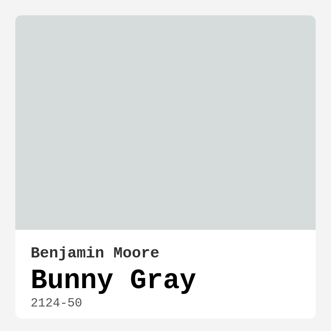 Bunny Gray 2124-50 by Benjamin Moore