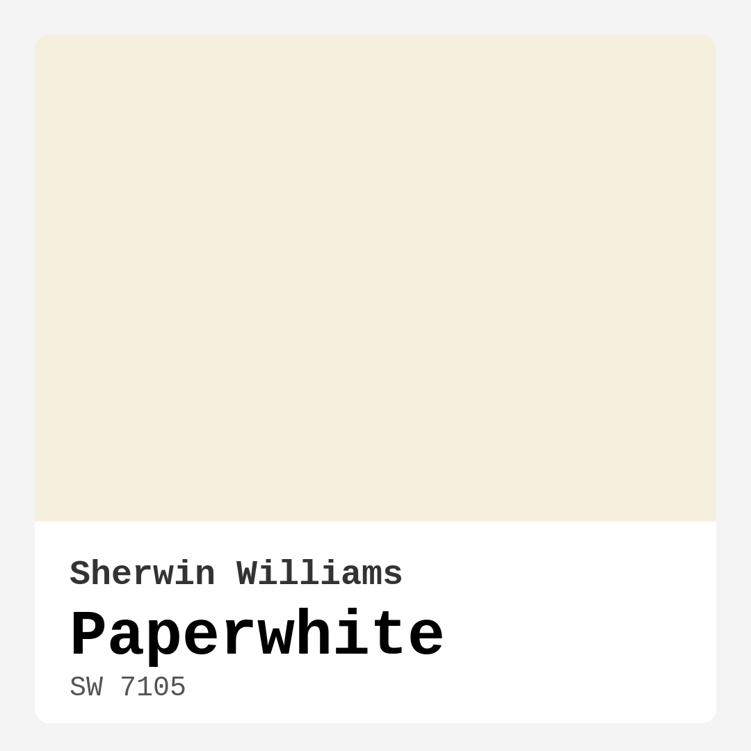 Sherwin Williams Paperwhite SW 7105 Real Images
