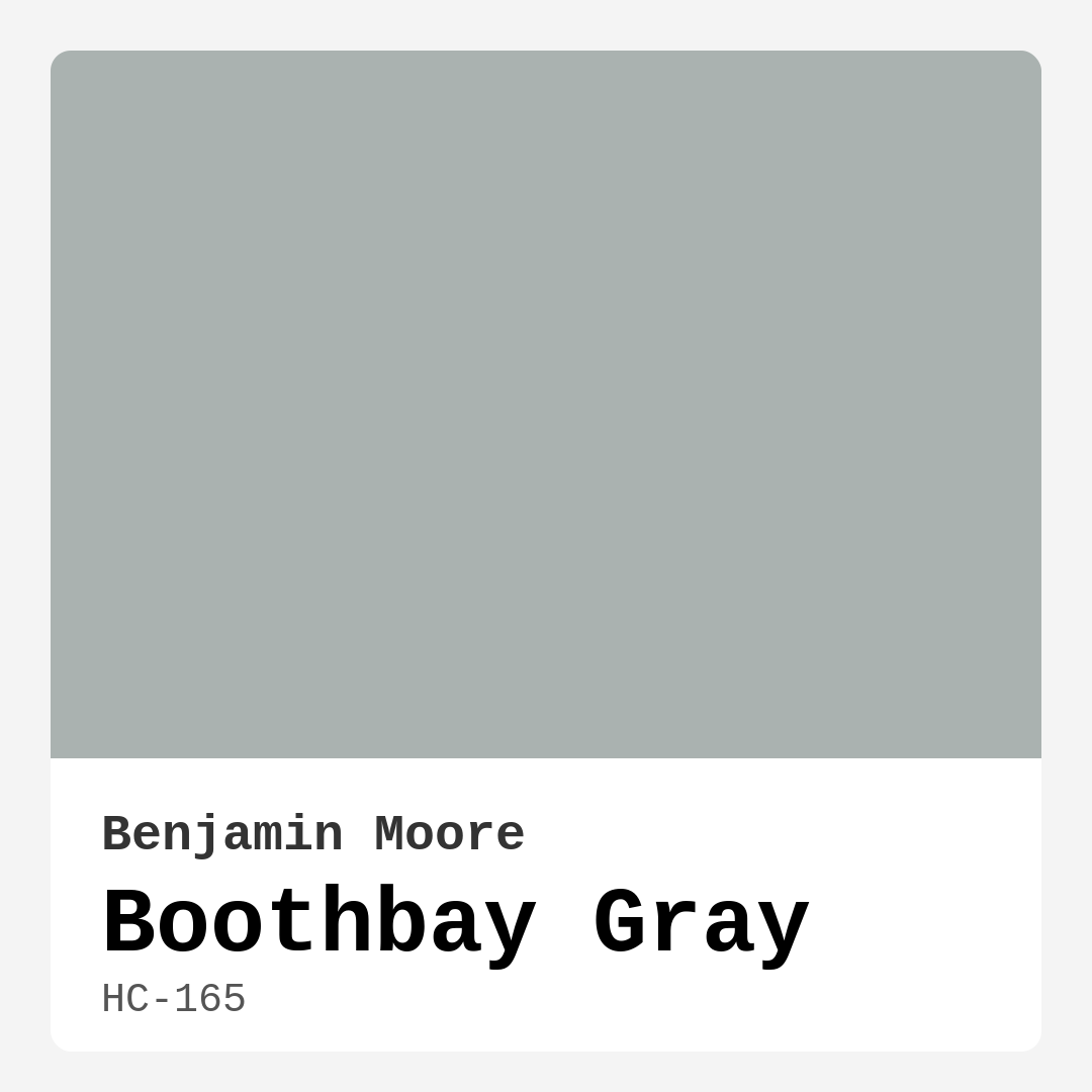 Boothbay Gray HC-165 by Benjamin Moore