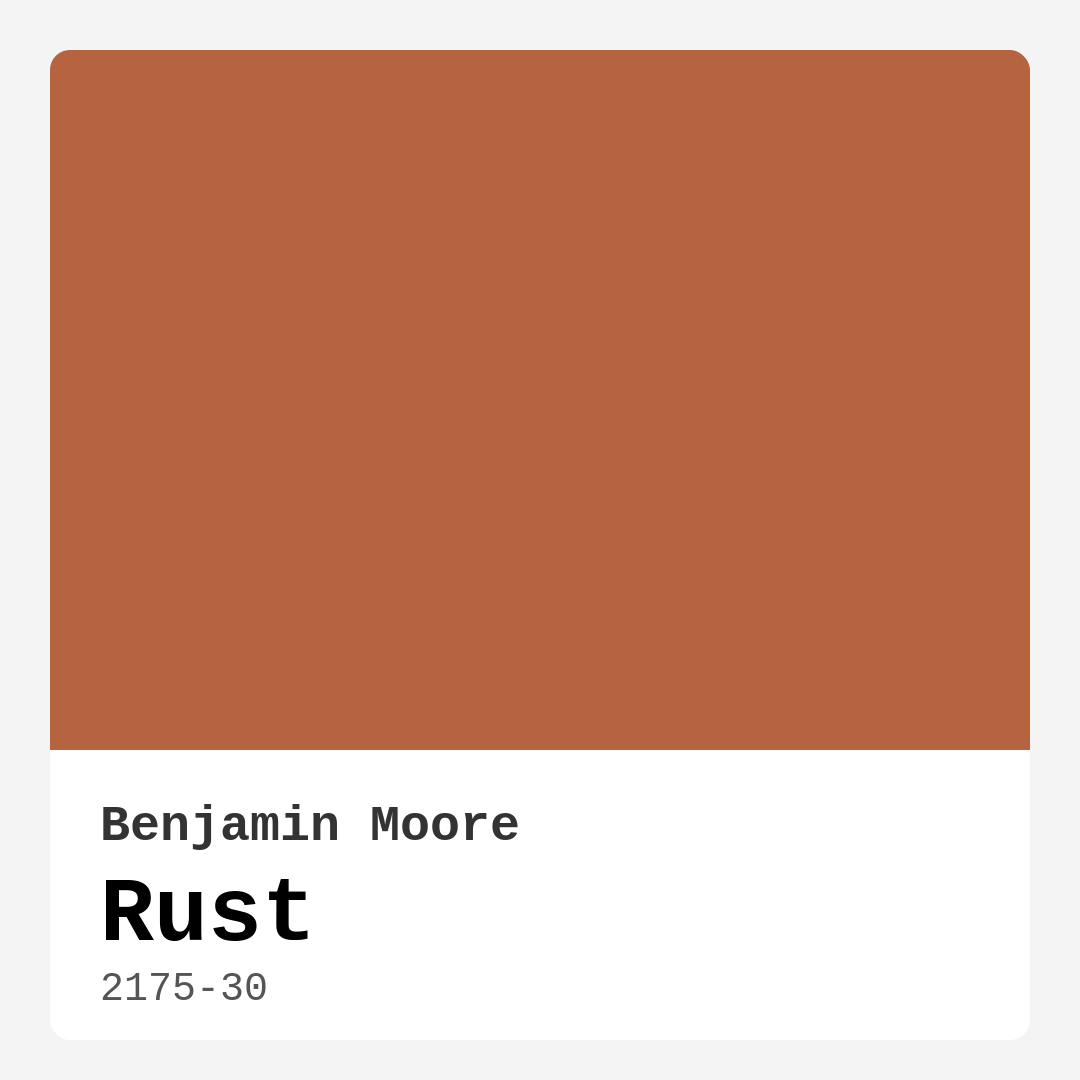 Rust 2175-30 by Benjamin Moore