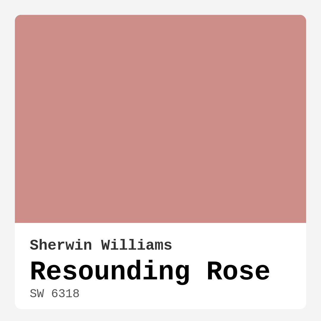 Resounding Rose SW 6318 by Sherwin Williams