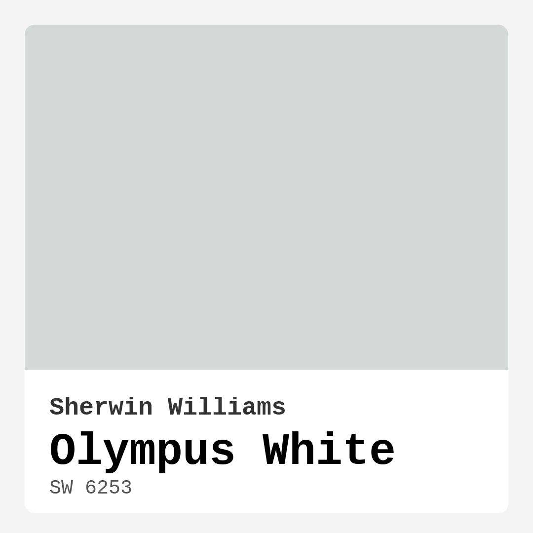 Sherwin Williams Olympus White SW 6253 Real Images