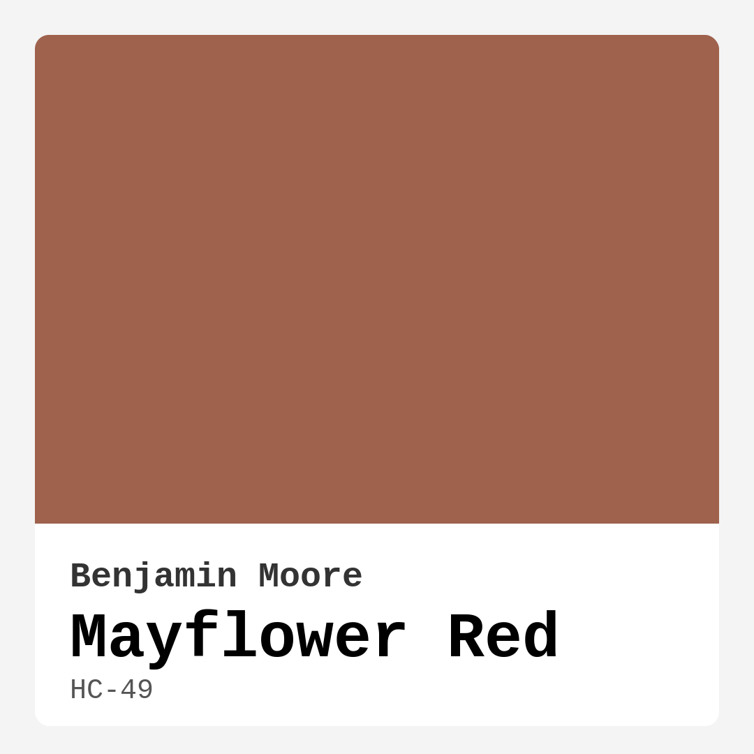 Mayflower Red HC-49 by Benjamin Moore