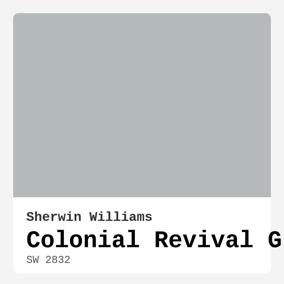 Sherwin Williams Colonial Revival Gray SW 2832 Real Images