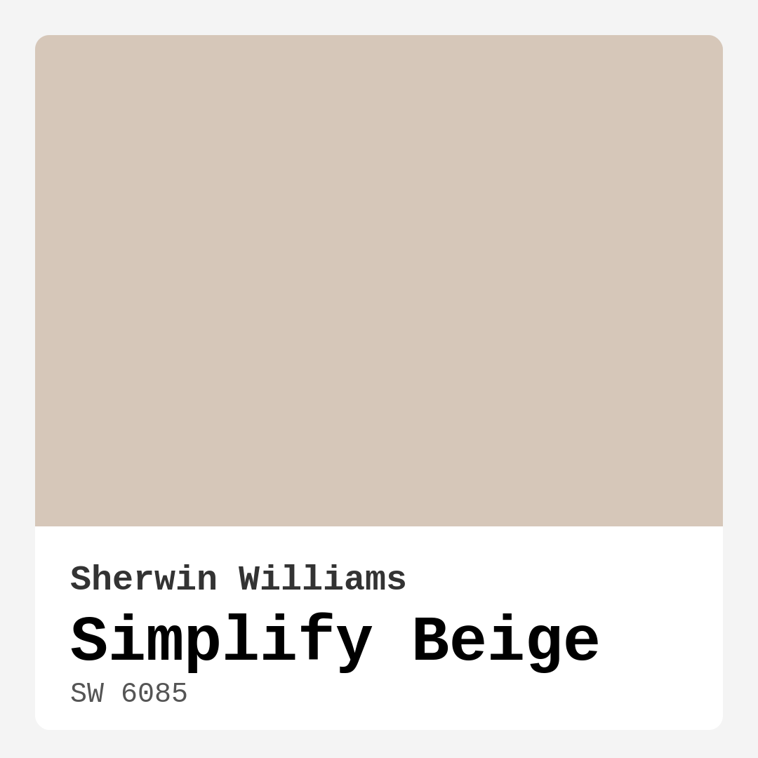 Simplify Beige SW 6085 by Sherwin Williams