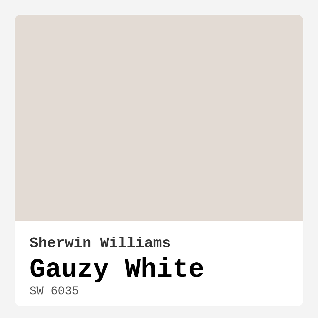 Sherwin Williams Gauzy White SW 6035 Real Images