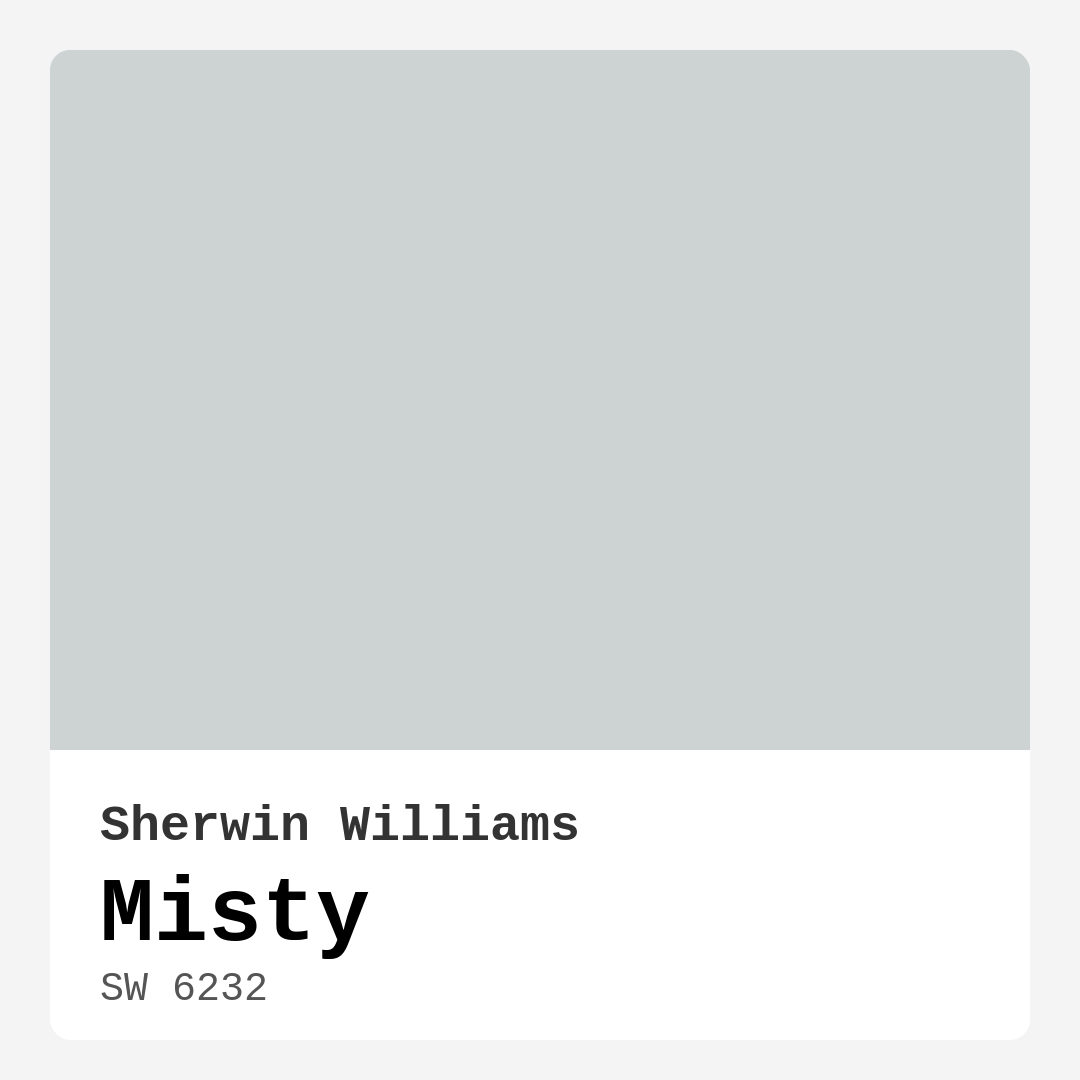 Misty SW 6232 by Sherwin Williams