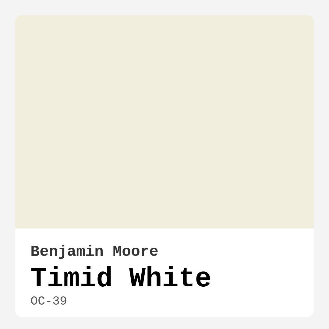 Benjamin Moore Timid White OC-39 Real Images