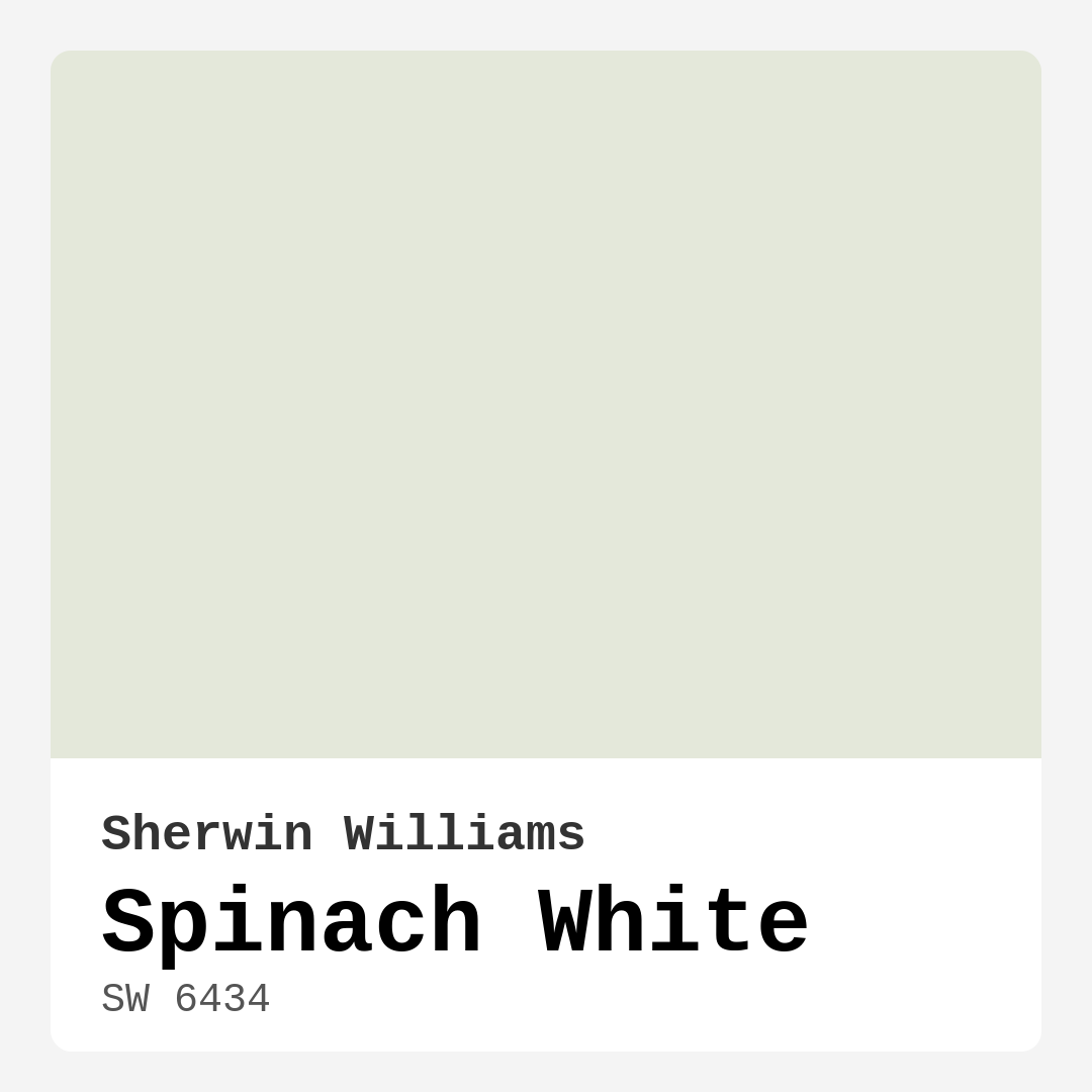 Spinach White SW 6434 by Sherwin Williams