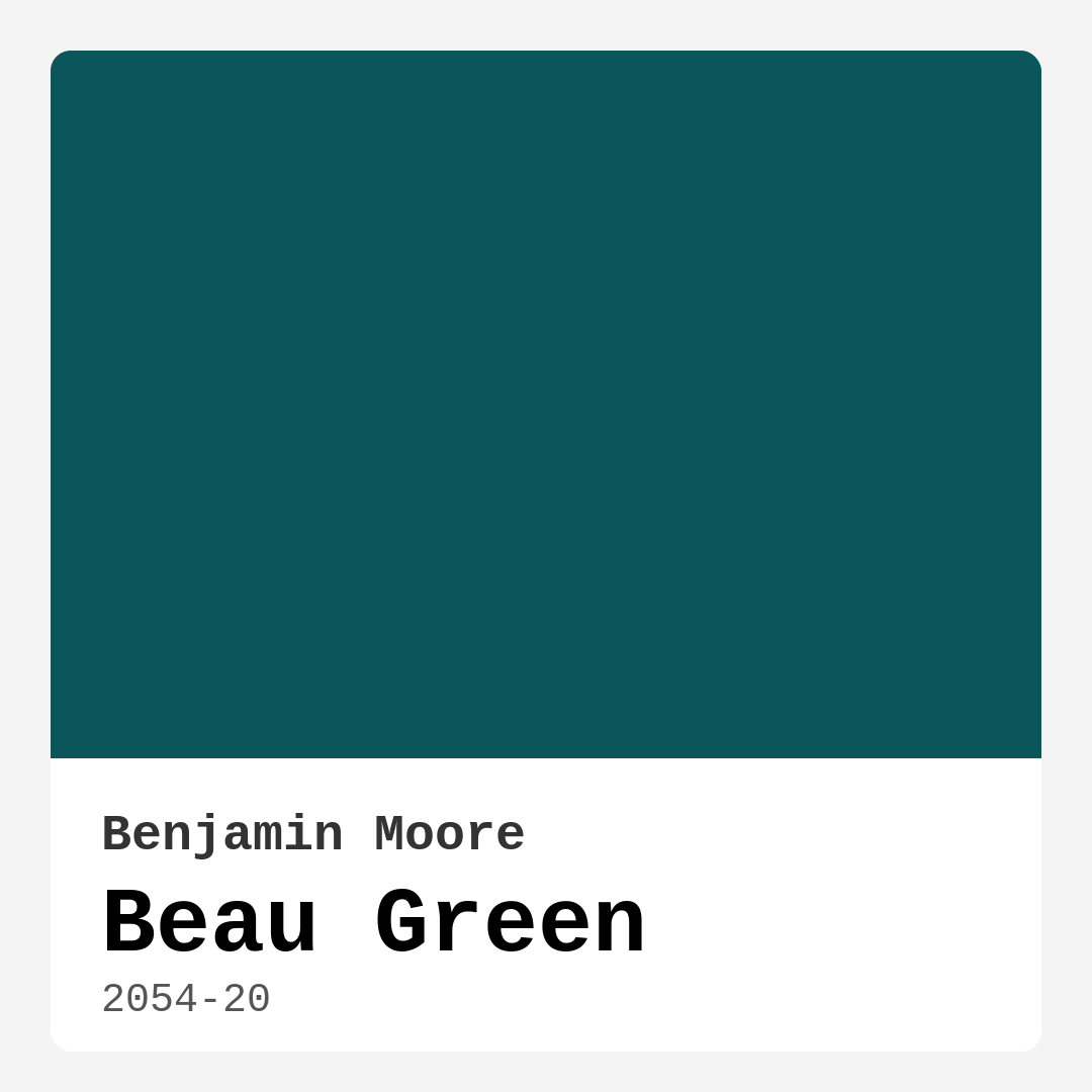Beau Green 2054-20 by Benjamin Moore