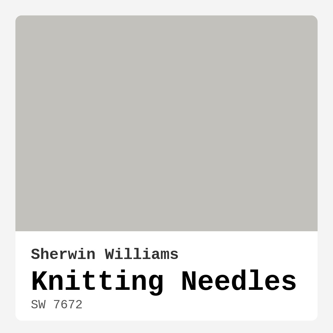 Knitting Needles SW 7672 by Sherwin Williams