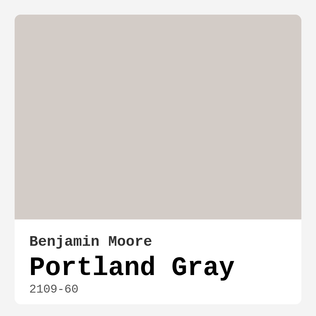 Benjamin Moore Portland Gray 2109-60 Real Images