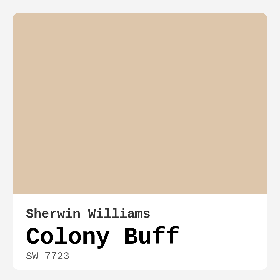 Colony Buff SW 7723 by Sherwin Williams