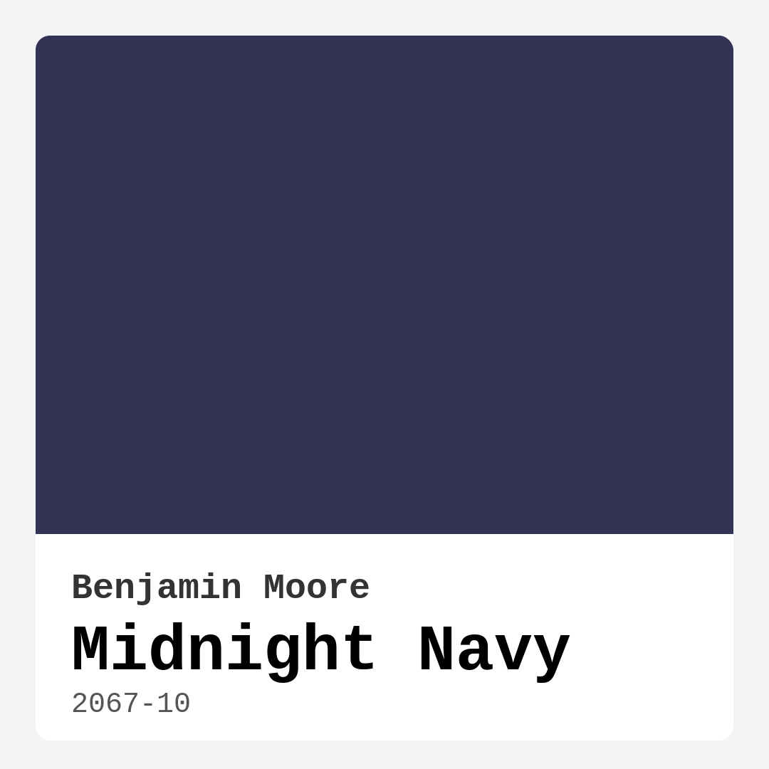 Midnight Navy 2067-10 by Benjamin Moore