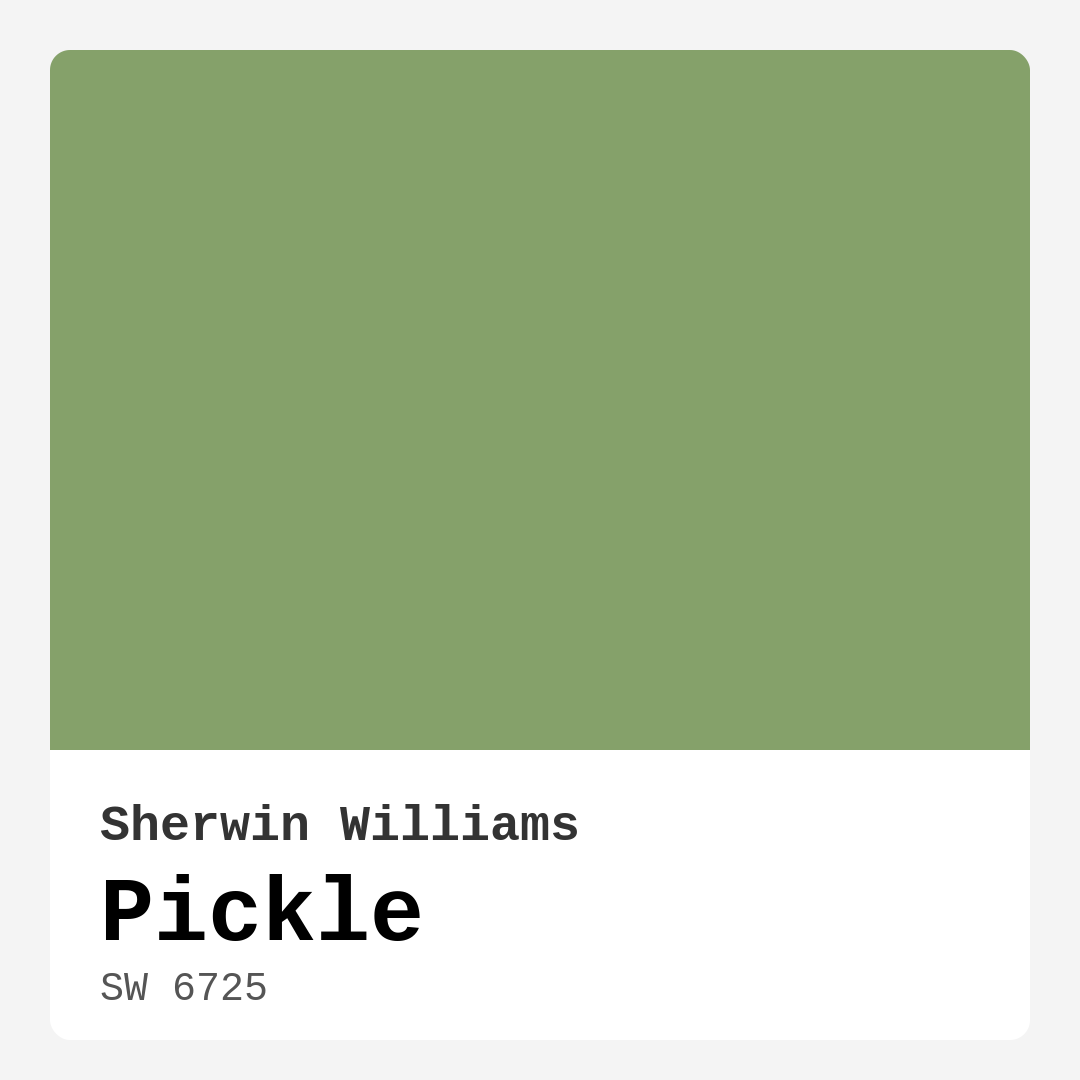 Pickle SW 6725 by Sherwin Williams