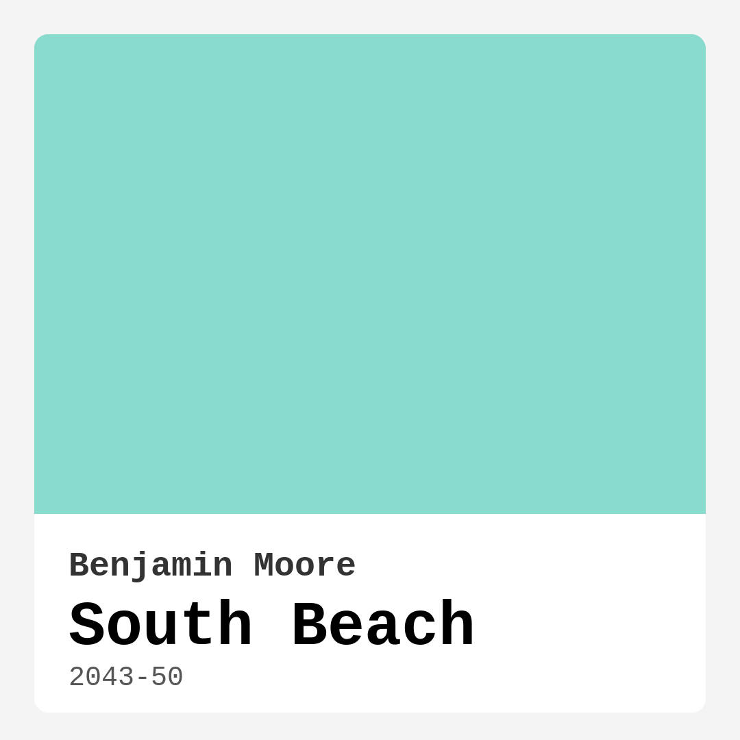 South Beach 2043-50 by Benjamin Moore