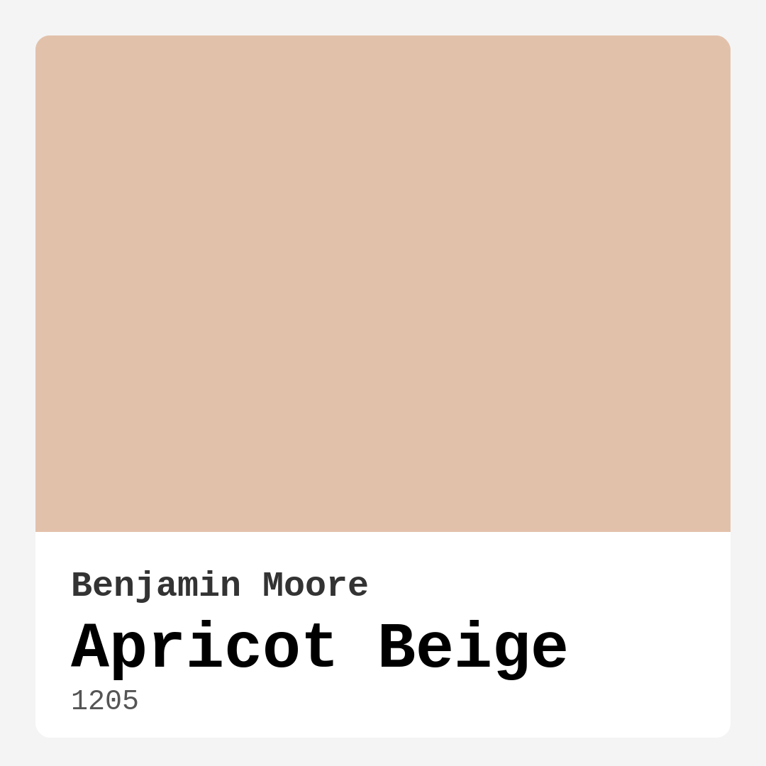 Apricot Beige 1205 by Benjamin Moore