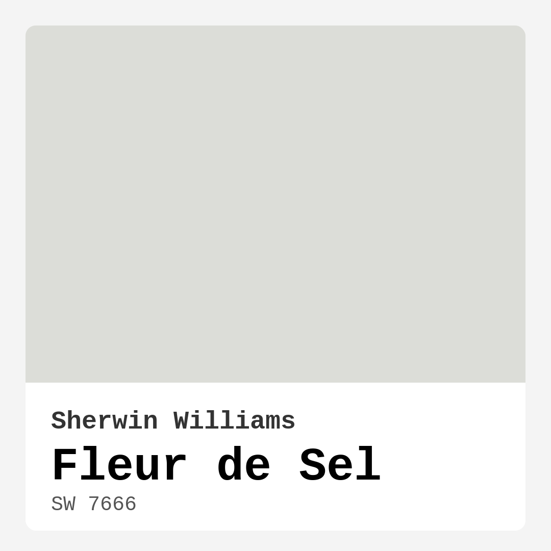 Fleur de Sel SW 7666 by Sherwin Williams