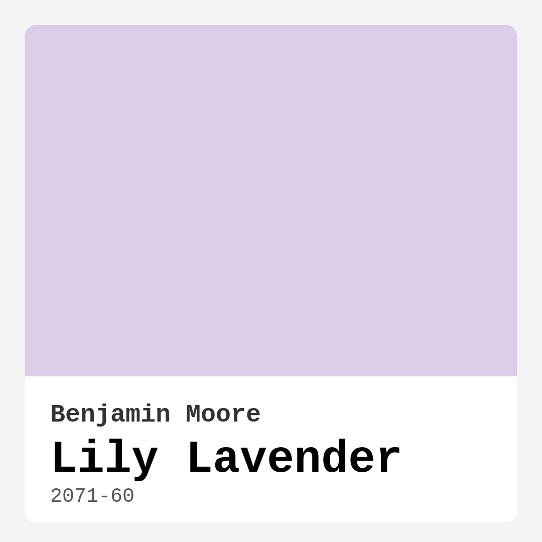 Lily Lavender 2071-60 by Benjamin Moore