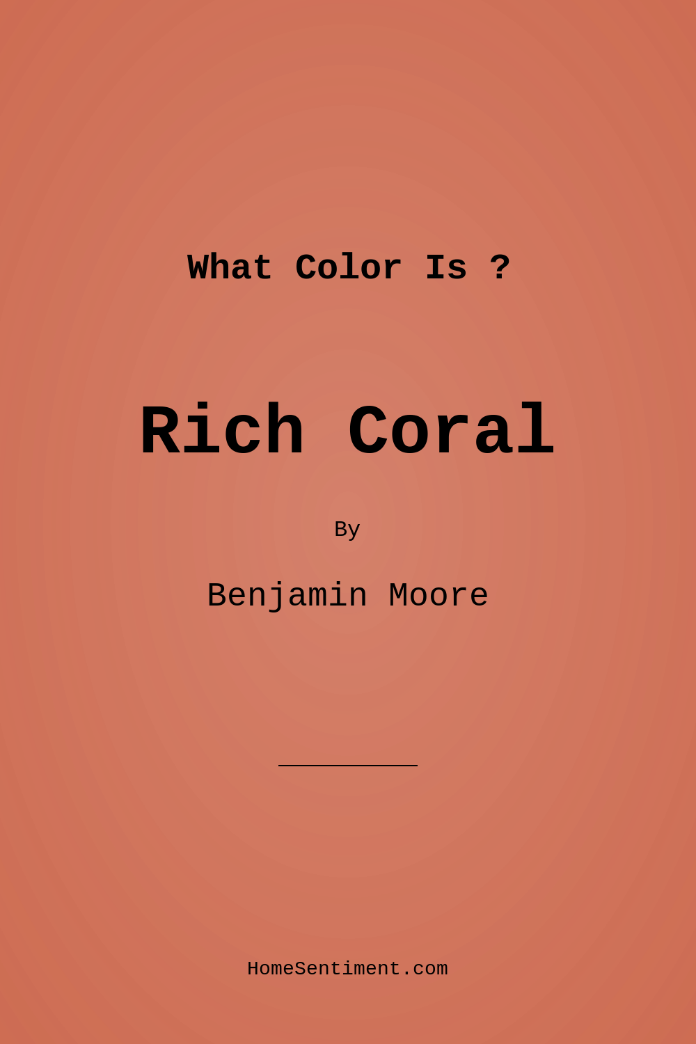 Rich Coral 28 by Benjamin Moore