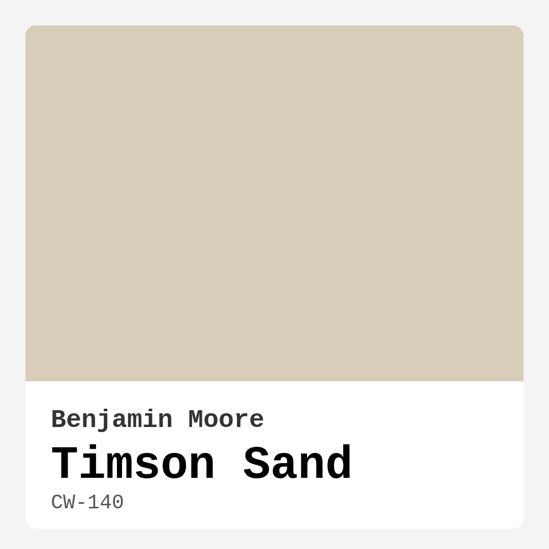 Timson Sand CW-140 by Benjamin Moore