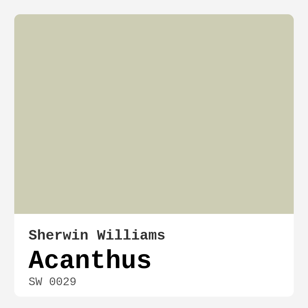 Sherwin Williams Acanthus SW 0029 Real Images